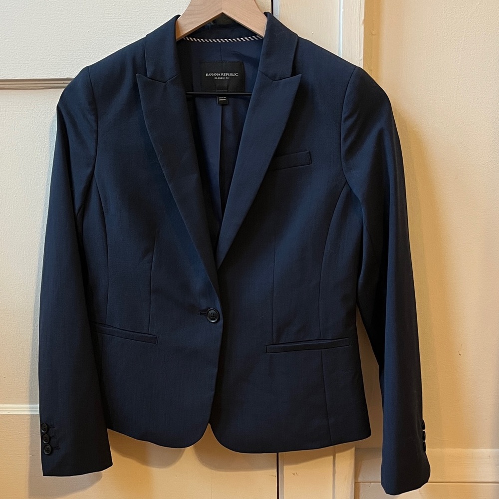 Banana Republic Women's Dark Blue Suit Jacket